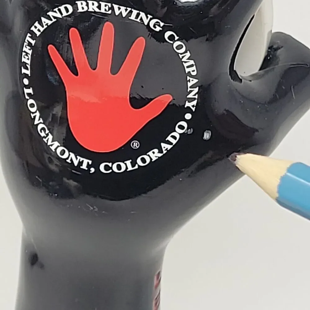 Left Hand Brewing Craft Beer Bar Tap Handle Kegerator Black Red 10